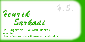 henrik sarkadi business card